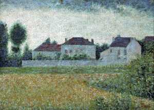 Georges Pierre Seurat - Ville d-Avray, France, maisons blanches