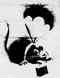 Banksy - Parachuting rat
