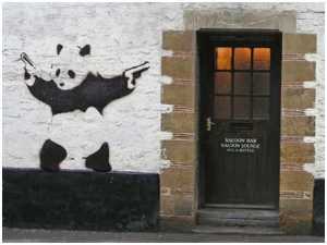 Banksy - Panda with Guns
