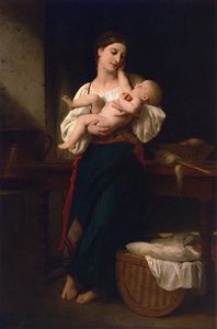 William Adolphe Bouguereau - Premières Caresses