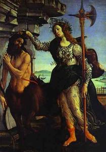 Sandro Botticelli - Pallas.Camilla and the Centaur