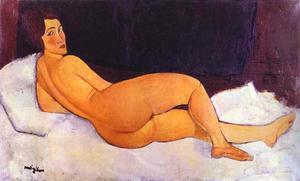 Amedeo Clemente Modigliani - Nude Looking over Her Right Shoulder