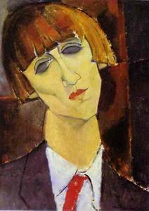 Amedeo Clemente Modigliani - Portrait of Madame Kisling