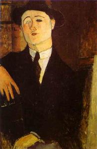 Amedeo Clemente Modigliani - Portrait of the Art Dealer Paul Guillaume