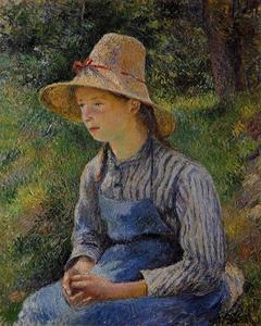 Camille Pissarro - Young Peasant Girl Wearing a Hat