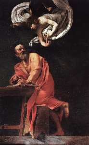 Caravaggio (Michelangelo Merisi) - The Inspiration Of Saint Matthew