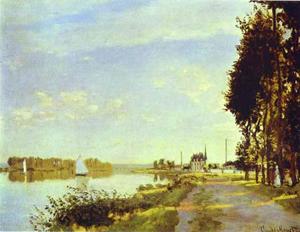 Claude Monet - The Riverside Path at Argenteuil