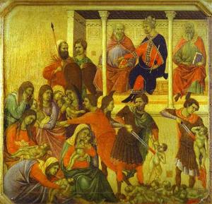 Duccio Di Buoninsegna - MaestÓ (front, predella), The Massacre of the Innocents