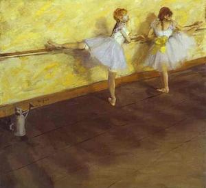 Edgar Degas - Dancers Practising at the Bar