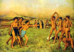 Edgar Degas - Young Spartans Exercising