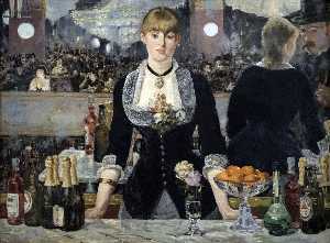 Edouard Manet - A Bar at the Folies-Bergere - (own a famous paintings reproduction)