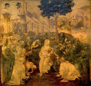 Leonardo Da Vinci - The Adoration of the Magi (The draft)