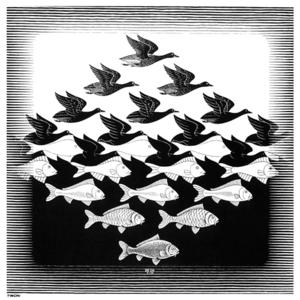 Maurits Cornelis Escher - Sky And Water
