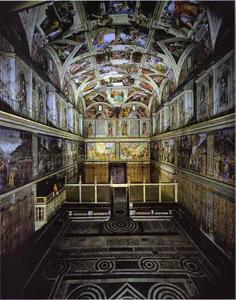 Michelangelo Buonarroti - The interior of the Sistine Chape