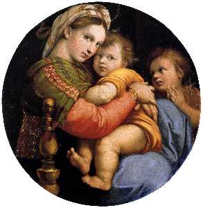 Raphael (Raffaello Sanzio Da Urbino) - Madonna della Seggiola