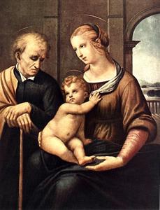 Raphael (Raffaello Sanzio Da Urbino) - Madonna with Beardless St Joseph