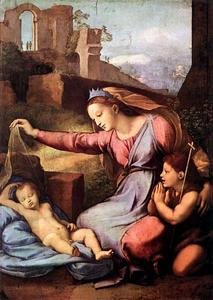 Raphael (Raffaello Sanzio Da Urbino) - Madonna with the Blue Diadem