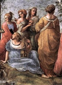 Raphael (Raffaello Sanzio Da Urbino) - Stanze Vaticane - The Parnassus (detail) [02]