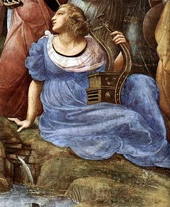 Raphael (Raffaello Sanzio Da Urbino) - Stanze Vaticane - The Parnassus (detail) [03]