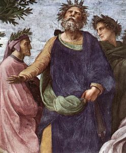 Raphael (Raffaello Sanzio Da Urbino) - Stanze Vaticane - The Parnassus (detail) [06]