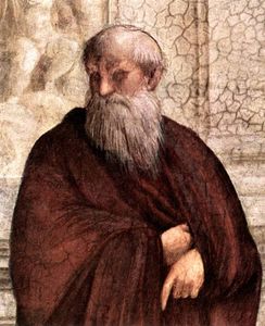 Raphael (Raffaello Sanzio Da Urbino) - Stanze Vaticane - The School of Athens (detail) [06]
