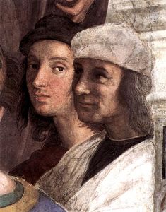 Raphael (Raffaello Sanzio Da Urbino) - Stanze Vaticane - The School of Athens (detail) [08]
