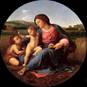 Order Paintings Reproductions The Alba Madonna by Raphael (Raffaello Sanzio Da Urbino) (1483-1520, Italy) | WahooArt.com