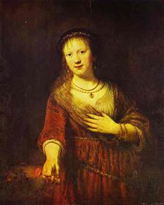 Rembrandt Van Rijn - Saskia at Her Toilet