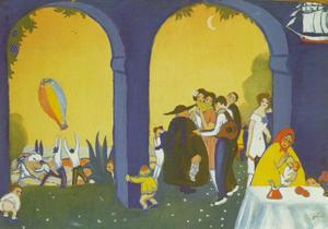 Salvador Dali - Festival in Figueras, 1921