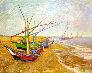 Vincent Van Gogh - Fishing Boats on the Beach