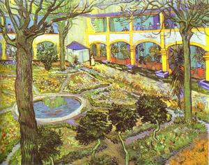 Vincent Van Gogh - The Courtyard of the Hospital in Arles