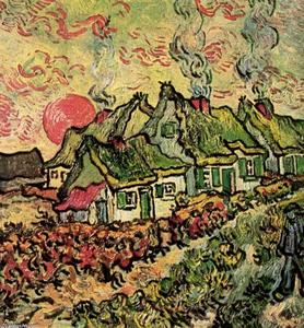 Vincent Van Gogh - Cottages Reminiscence of the North