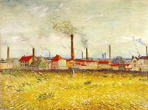 Vincent Van Gogh - Factories at Asnieres, Seen from the Quai de Clichy
