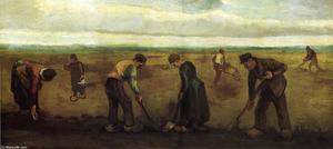 Vincent Van Gogh - Farmers Planting Potatoes