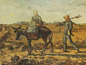 Vincent Van Gogh - Morning Peasant Couple Going to Work