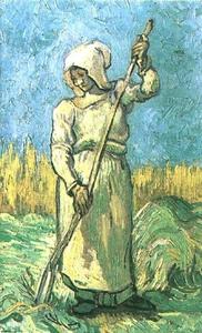 Vincent Van Gogh - Peasant Woman with a Rake after Millet