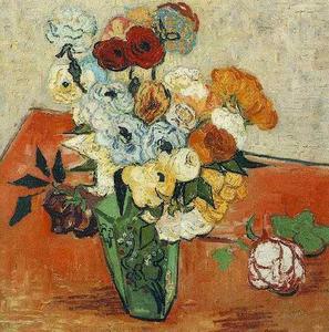 Vincent Van Gogh - Still Life Japanese Vase with Roses and Anemones