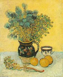 Vincent Van Gogh - Still Life Majolica Jug with Wildflowers