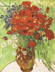 Vincent Van Gogh - Still Life Red Poppies and Daisies