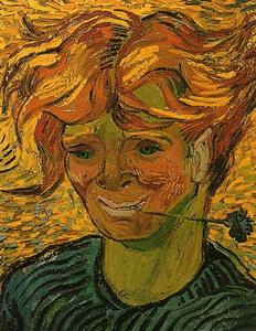Order Artwork Replica Young Man with Cornflower, 1890 by Vincent Van Gogh (1853-1890, Netherlands) | WahooArt.com