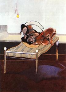 Francis Bacon - three studies of figures on beds, 1972 left