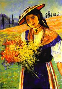 Francis Picabia - Young Girl with Flowers (Jeune fille aux fleurs)
