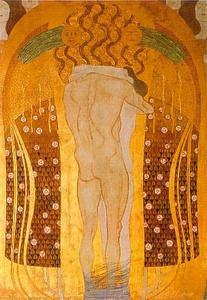 Gustave Klimt - .Friso Beethoven. Alegría, inspiración divina (detalle), 1902 (18)