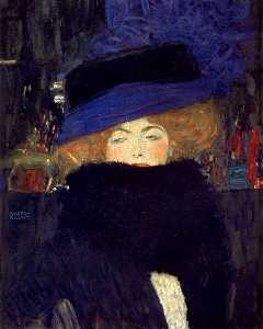 Gustave Klimt - Lady with Hat and Feather Boa