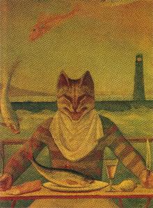 Balthus (Balthasar Klossowski) - The Cat (detail)