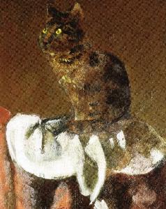 Balthus (Balthasar Klossowski) - The cat in the mirror III (detail)