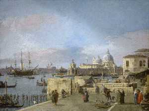 Giovanni Antonio Canal (Canaletto) - Entrance of the Grand Canal - from the West End of the Molo