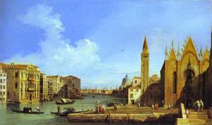 Giovanni Antonio Canal (Canaletto) - Grand Canal - from Santa Maria della CaritÓ to the Bacino di San Marco