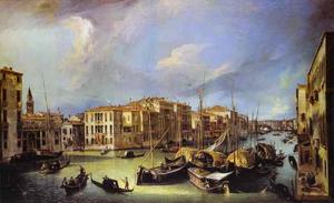 Giovanni Antonio Canal (Canaletto) - Grand Canal - Looking North-East from the Palazzo Corner-Spinelli to the Rialto Bridge