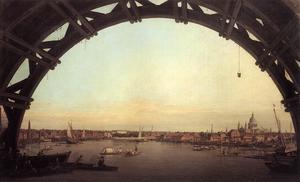 Giovanni Antonio Canal (Canaletto) - London seen through an arch of Westminster Bridge